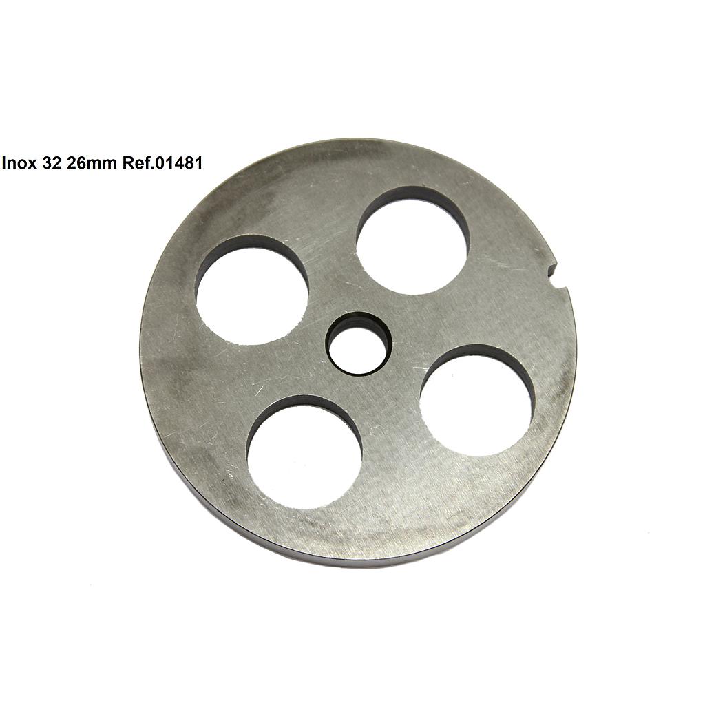 PLACA INOX N.32 - 26 mm