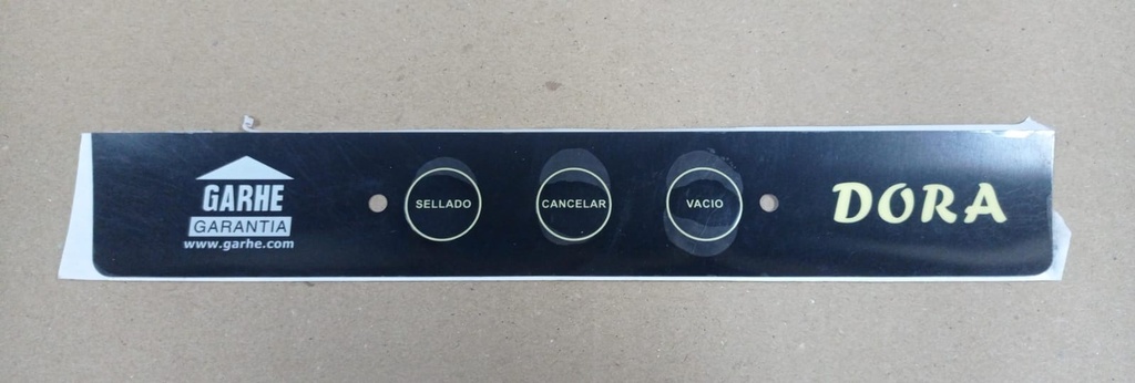 ETIQUETA BOTONERA ENVASADORA DORA