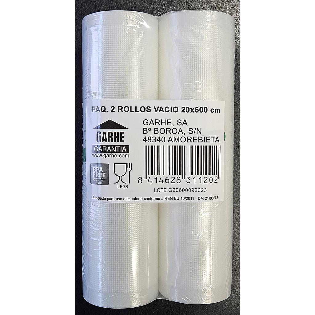 PAQUETE 2 ROLLOS VACIO 20x600 cm
