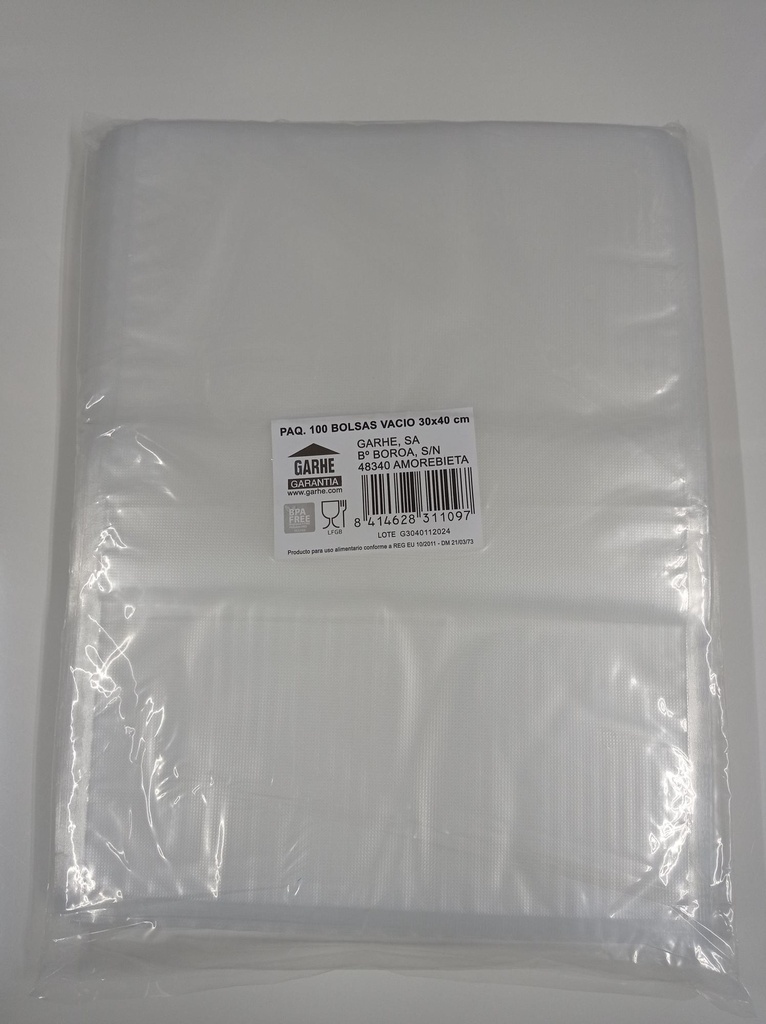 PAQUETE 100 BOLSAS VACIO 30x40 cm