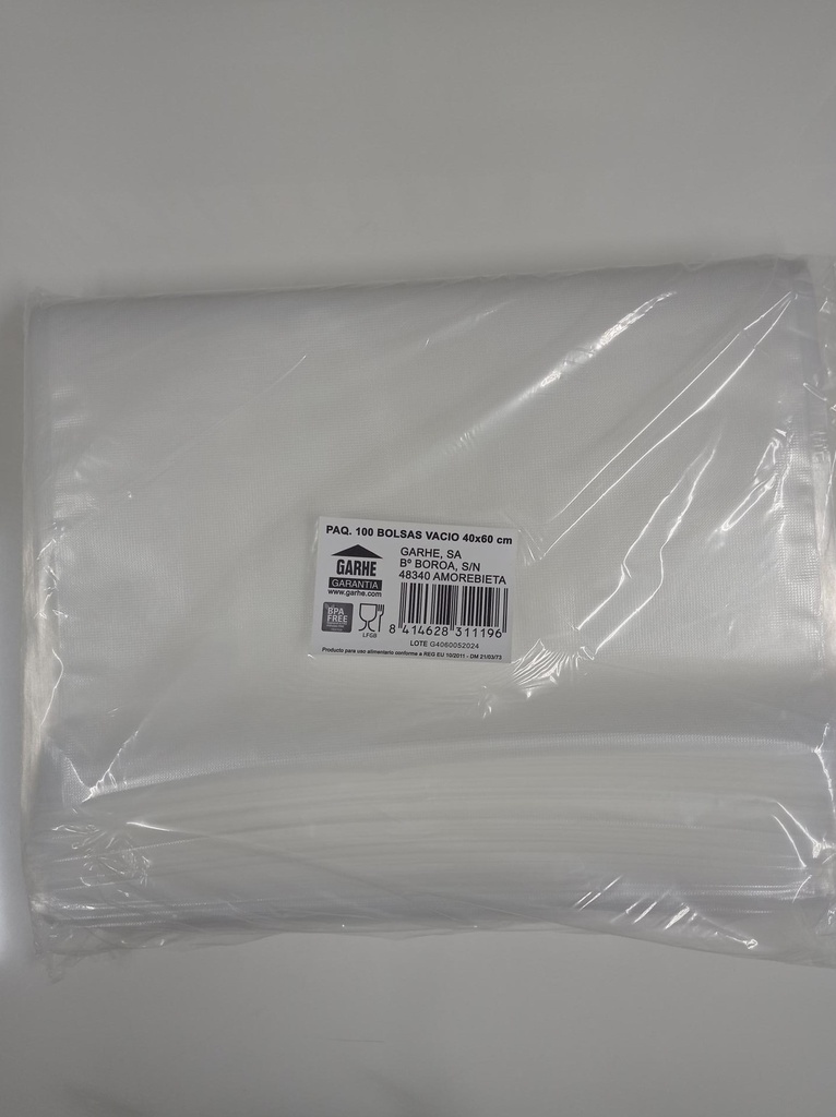 PAQUETE 100 BOLSAS VACIO 40x60 cm