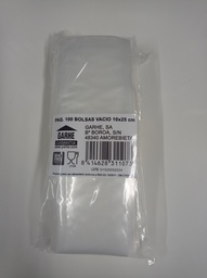 [31107] PAQUETE 100 BOLSAS VACIO 10x25 cm